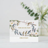 Fish Wedding thema voor liefhebbers van vissen Briefkaart (Staand voorkant)