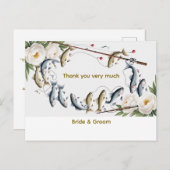 Fish Wedding thema voor liefhebbers van vissen Briefkaart (Voorkant / Achterkant)