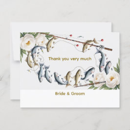 Fish Wedding thema voor liefhebbers van vissen Briefkaart