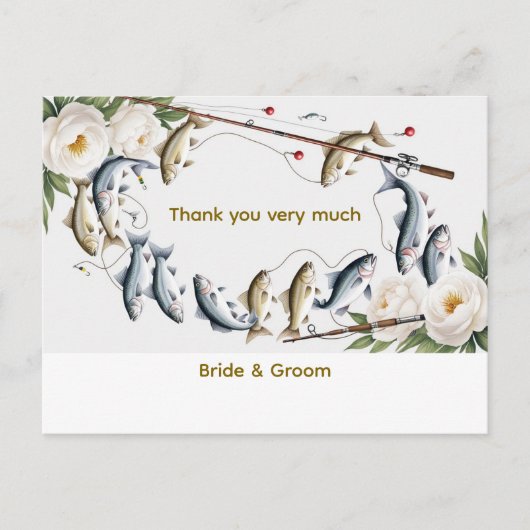 Fish Wedding thema voor liefhebbers van vissen Briefkaart (Voorkant)