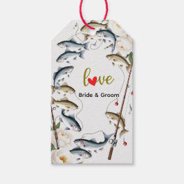 Fish Wedding thema voor liefhebbers van vissen Cadeaulabel