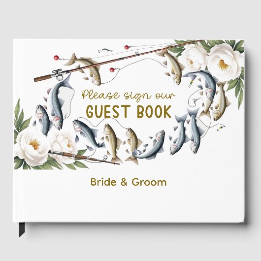 Fish Wedding thema voor liefhebbers van vissen Gastenboek (Voorkant)