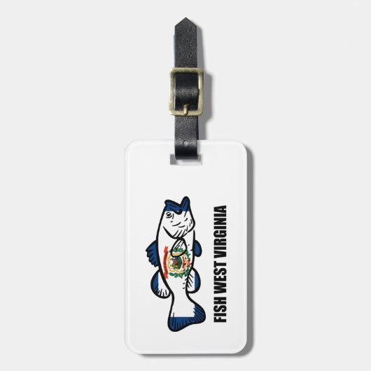 Fish West Virginia Bagagelabel (Voorkant verticaal)