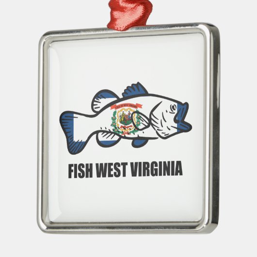 Fish West Virginia Metalen Ornament (Links)