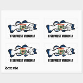 Fish West Virginia Rechthoekige Sticker (Vel)