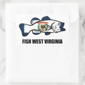 Fish West Virginia Rechthoekige Sticker (Tas)