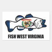 Fish West Virginia Rechthoekige Sticker (Voorkant)