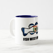 Fish West Virginia Tweekleurige Koffiemok (Voorkant links)