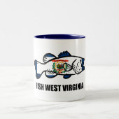 Fish West Virginia Tweekleurige Koffiemok (Center)