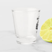 Fish Whisperer Funny Angler met naam Shot Glas (Links)