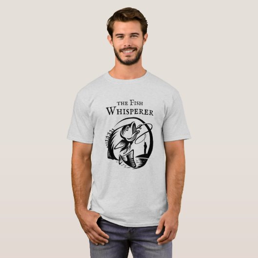 Fish Whisperer Funny Fisherman T-shirt (Voorkant volledig)