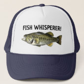 Fish Whisperer Funny Gevist visser Angler Trucker Pet (Voorkant)