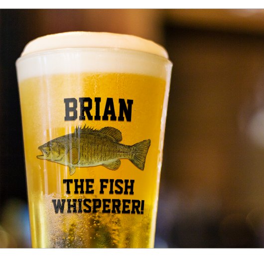 Fish Whisperer Smallmouth Bass Vist Mannen Glas