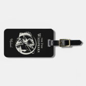 Fish Whisperer Sportieve Visser met Naam Bagagelabel (Voorkant horizontaal)