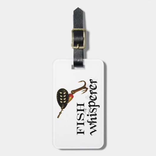 Fish Whisperer Vist Lure Bagagelabel (Voorkant verticaal)