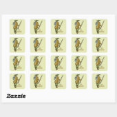 Fish Whisperer Vist Vierkante Sticker (Vel)