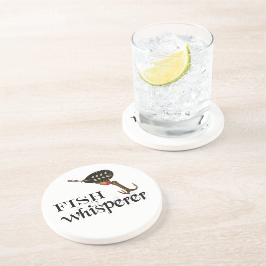 Fish Whisperer Zandsteen Onderzetter (Zijkant)