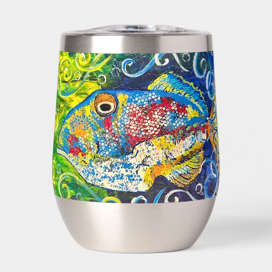 Fish Wine Tumbler Thermal (Voorkant)