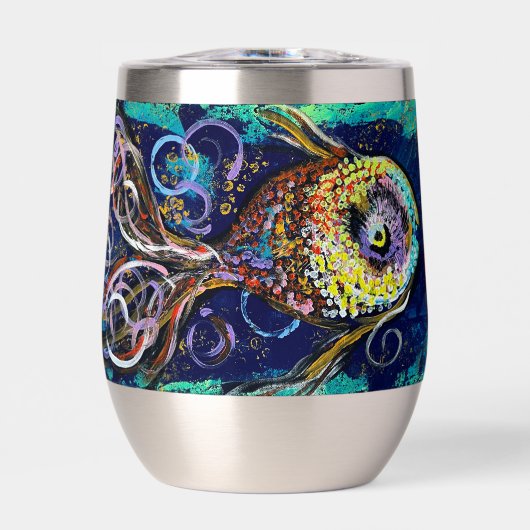 Fish Wine Tumbler warm of koud (Voorkant)