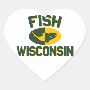 Fish Wisconsin Hart Sticker