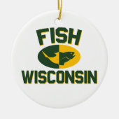 Fish Wisconsin Keramisch Ornament (Voorkant)