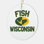 Fish Wisconsin Keramisch Ornament (Links)