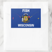 Fish Wisconsin Rechthoekige Sticker (Tas)
