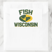 Fish Wisconsin Rechthoekige Sticker (Tas)