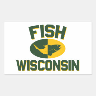 Fish Wisconsin Rechthoekige Sticker