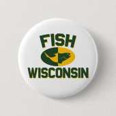 Fish Wisconsin Ronde Button 5,7 Cm (Voorkant)