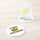 Fish Wisconsin Zandsteen Onderzetter (Zijkant)