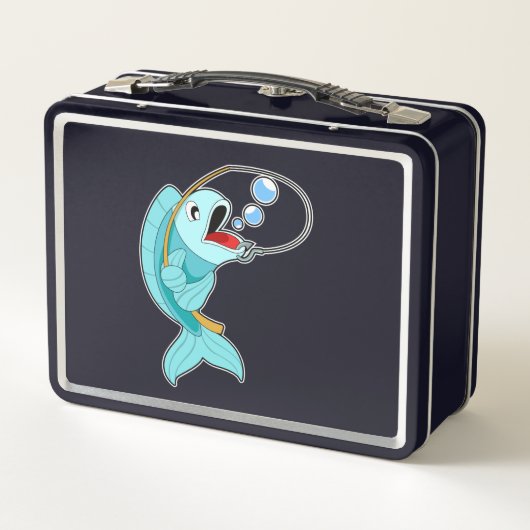 Fish with Fishing rod (Achterkant)