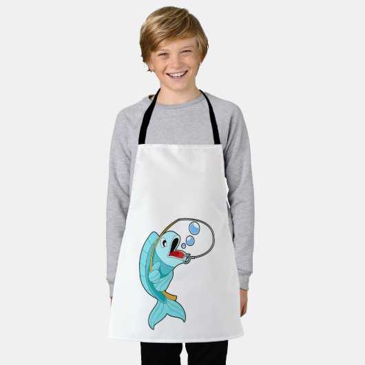 Fish with Fishing rod Schort (Gedragen)