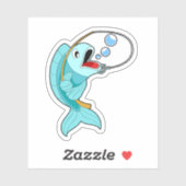 Fish with Fishing rod Sticker (Vel)
