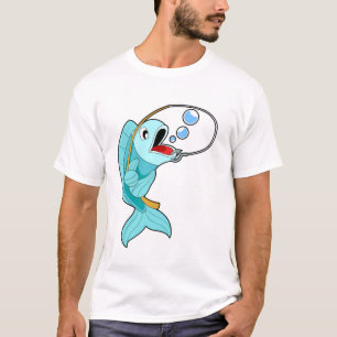 Fish with Fishing rod T-shirt
