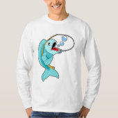 Fish with Fishing rod T-shirt (Voorkant)
