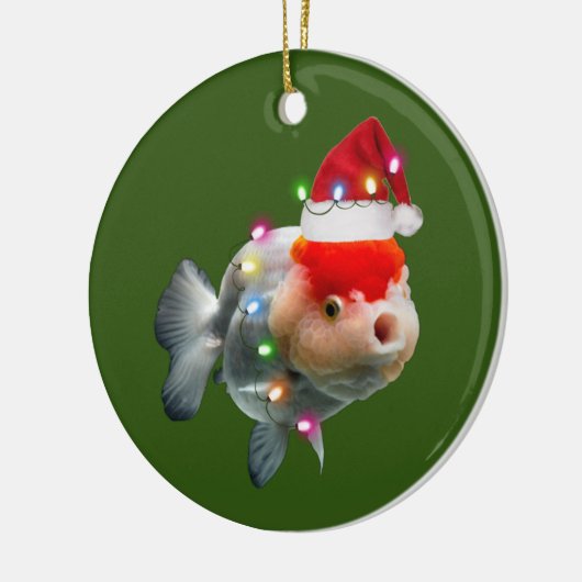 fish With Hat Lights Christmas Keramisch Ornament (Links)