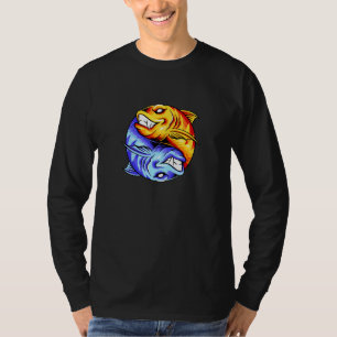 Fish Yin Yang Design Vist Yang Good en Ba T-shirt