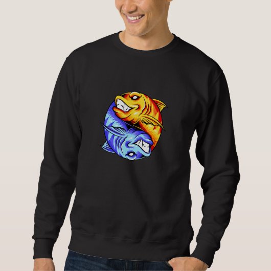 Fish Yin Yang Design Vist Yang Good en Ba Trui (Voorkant)