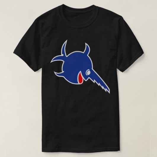 Fish zag teken op Duitse subww2 Blue versie van de T-shirt (Design voorkant)