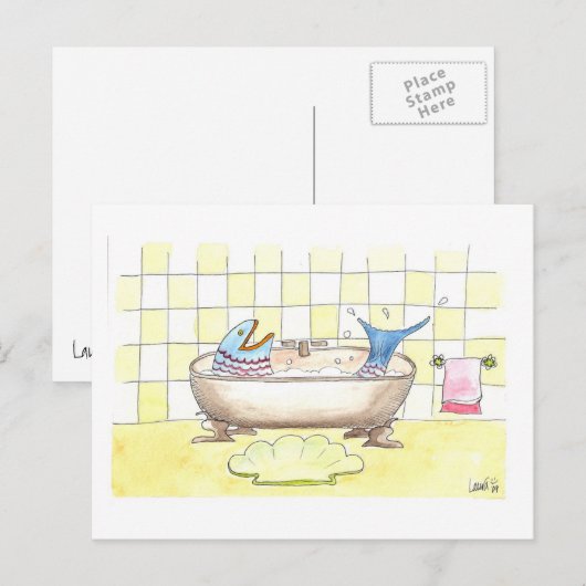 FishBath Briefkaart (Voorkant / Achterkant)