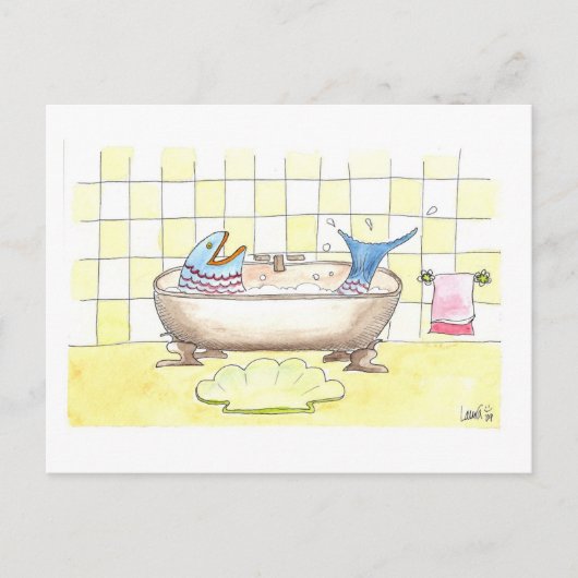 FishBath Briefkaart (Voorkant)