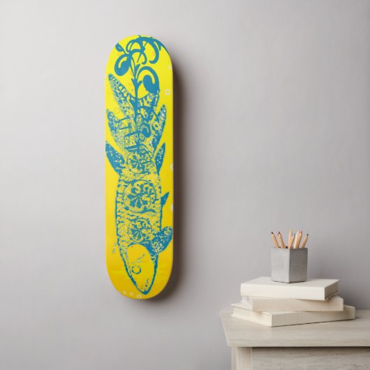 FishBone Skateboard (Muurkunst)
