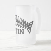 Fishbones glasheldere bierpul matglas bierpul (Voorkant rechts)