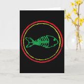 Fishbones Ska Punk Heren Dames Moeders Vaderdag Kaart (Gele Bloem)
