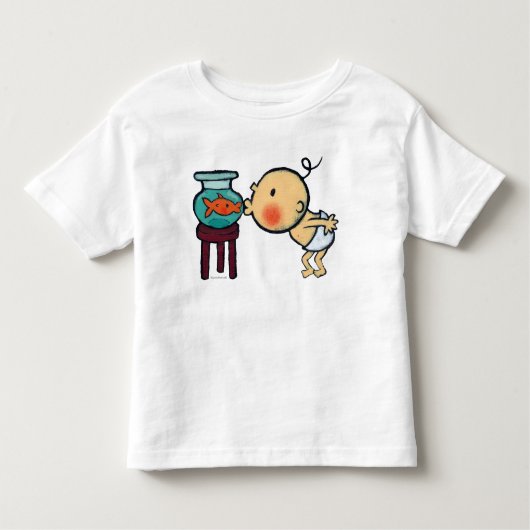 Fishbowl Kisses Oranje Goldfish Kinder Shirts (Voorkant)