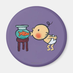 Fishbowl Kisses Oranje Goldfish Magneet