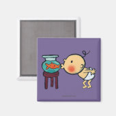 Fishbowl kisses Oranje goudvis Magneet (Voorkant / Achterkant)