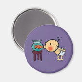 Fishbowl kisses Oranje goudvis Magneet (Voorkant / Achterkant)