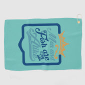 Fisher Art Men And Fish Are A Like Golfhanddoek (Horizontaal)